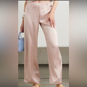 Silk Pink Beige Pants | Donni Leset Reformation Inspired